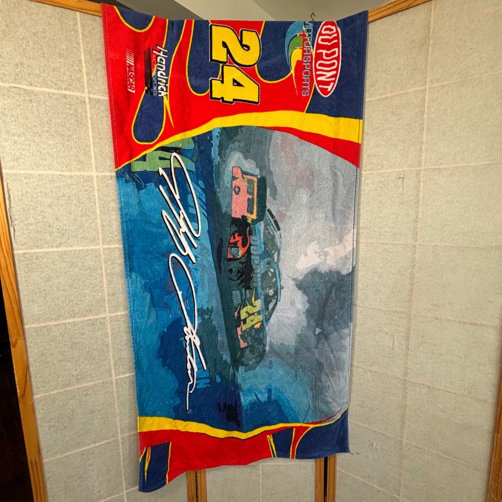 McArthur Jeff Gordon NASCAR Beach Towel 28x56 Blue‎ DuPont #24 Hendrick Racing